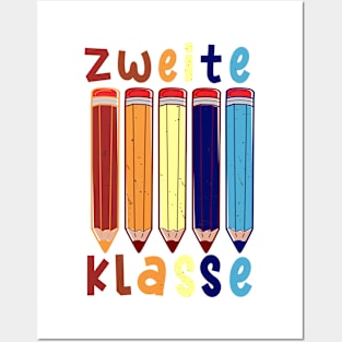 Stifte Zweite Klasse Schulbeginn T shirt Posters and Art